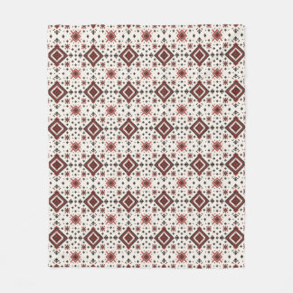 Couverture Polaire Folk Diamond Cross Stitch Seamless Pattern