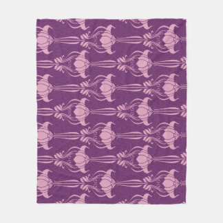Couverture Polaire Fond d'écran floral violet rose