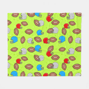 Couverture Polaire Football américain - Casque et ballon motif sans c