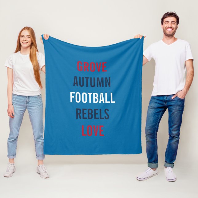 Couverture Polaire Football Automne Brise Tailgate Fête de Douche Cos (En situation)