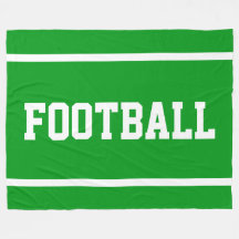 FOOTBALL Bright Green Sporty White Text Stripes