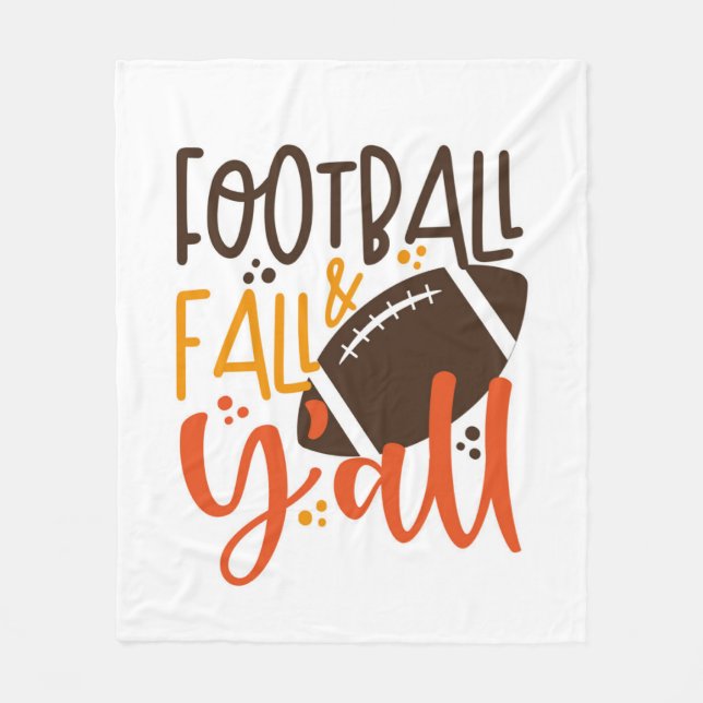 Couverture Polaire Football Fall & Y'all (Devant)