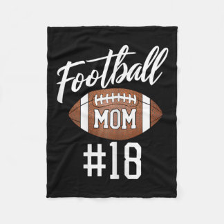 Couverture Polaire Football Maman #18 Drôle Mère Femme Touchdown Girl