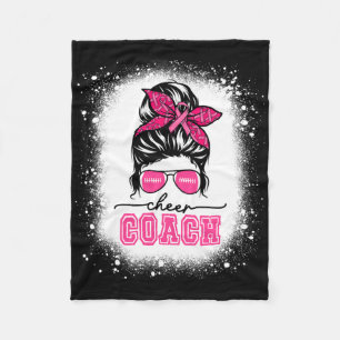 Couverture Polaire Football Messy Bun Maman Cheval Entraîneur Cancer
