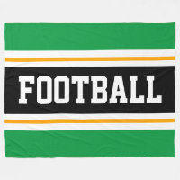 FOOTBALL Sportif Vert Clair Noir Orange Rayures