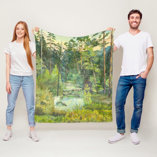 Couverture Polaire Forêt (En situation)