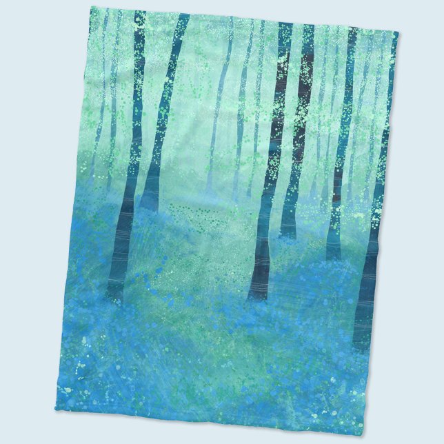 Couverture Polaire Forêt de Bluebell (Créateur téléchargé)