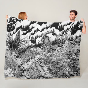 Couverture Polaire Forêt d'Ombres