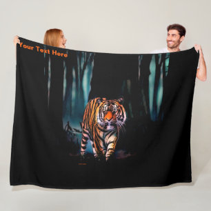 Couverture Polaire Forêt foncée de Tigre brillant