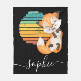 Couverture Polaire Forêt sauvage Animaux bébé Toison Blanche