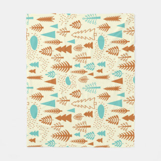 Couverture Polaire Forêt vintage : Motif naturel intemporel.
