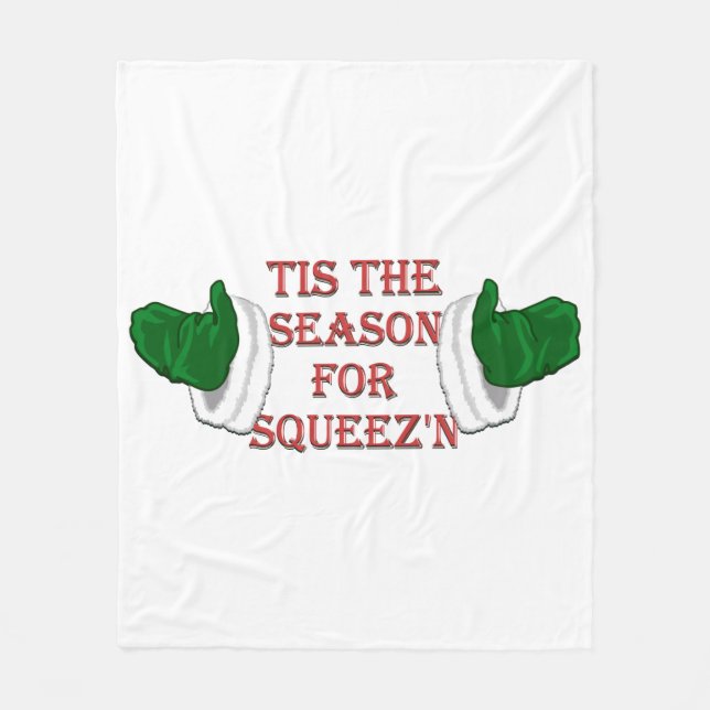 Couverture Polaire Forfait de Noël amusant Vacances Blanche en polair (Devant)