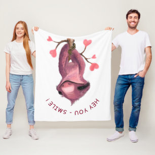 Couverture Polaire Forme en polaire amusante Joyeux Smile Texte perso