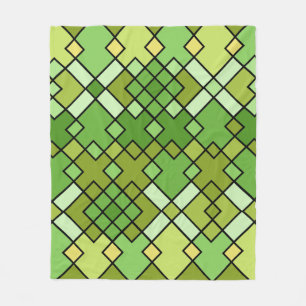 Couverture Polaire forme géométrique colorée originale
