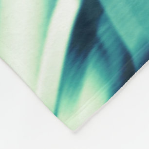 Couverture Polaire Formes courbes bleu verdâtre, tons cyan voyants