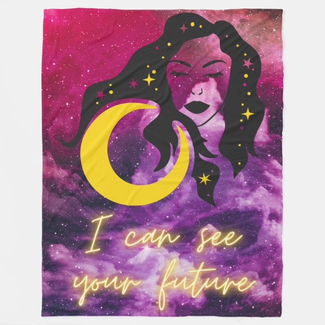 Couverture Polaire Fortune Teller - "Je peux voir votre avenir" Galax (Devant)