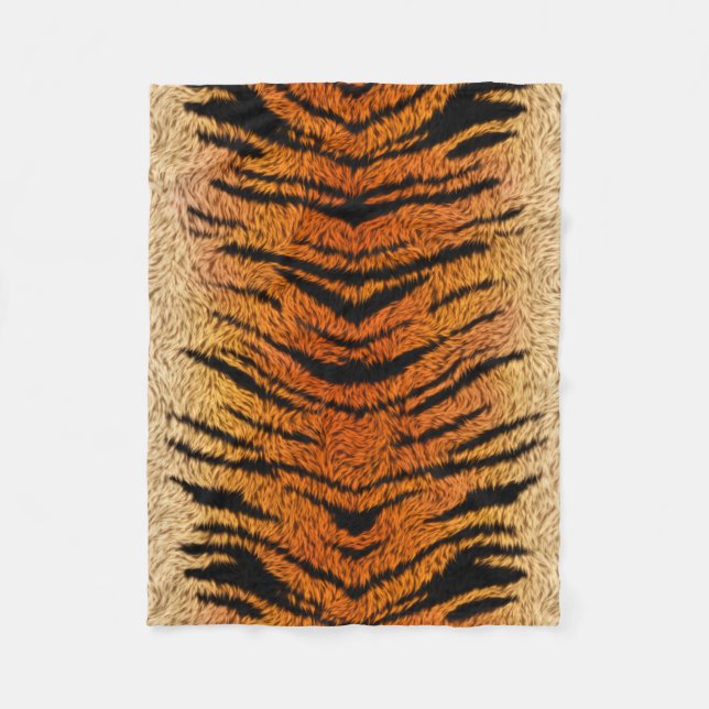 Couverture Polaire Fourrure d'animal de tigre de Bengale (Devant)