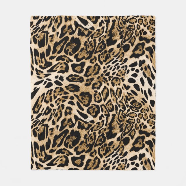 Couverture Polaire Fourrure de léopard d'Afrique : Texture d'animal s (Devant)