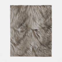 Fourrure Faux Imprimée Beige Tan Mink Cheveux d'an
