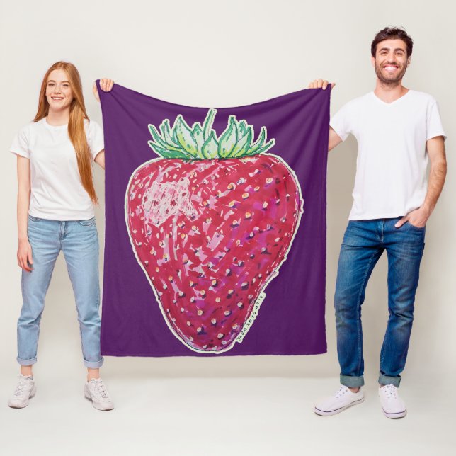 Couverture Polaire Fraise Debout (En situation)