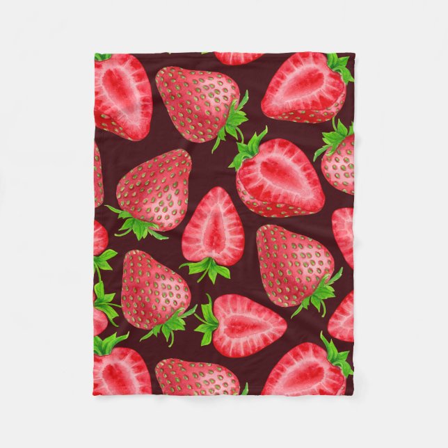 Couverture Polaire Fraises (Devant)
