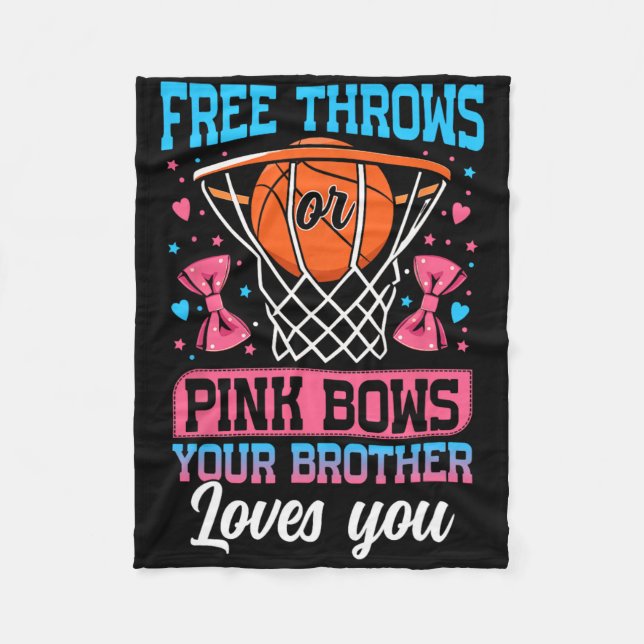 Couverture Polaire Free Throws Or Pink Bows Your Brother Loves You Ge (Devant)