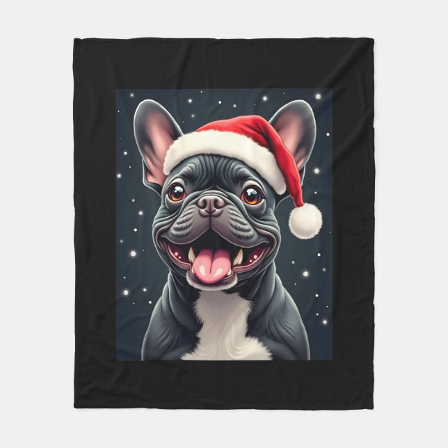 Couverture Polaire French Bulldog Christmas Long Sleeve T-Shirt (Devant)