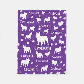 Couverture Polaire French Bulldog Personnalisé Dog Blanket Frenchie