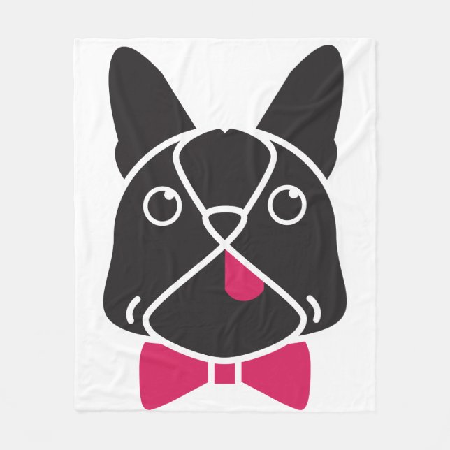 Couverture Polaire Frenchie de fantaisie (Devant)