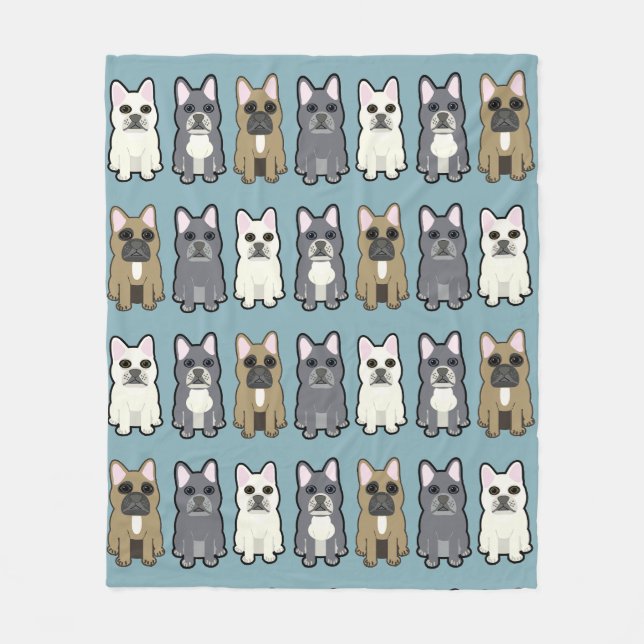 Couverture Polaire Frenchie Friends (Devant)