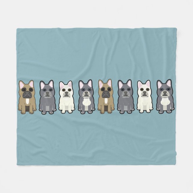 Couverture Polaire Frenchie Friends (Devant (Horizontal))