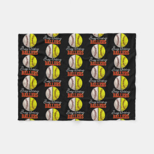 Couverture Polaire Fréquente Élévation Ballers Baseball Amour Drôle S