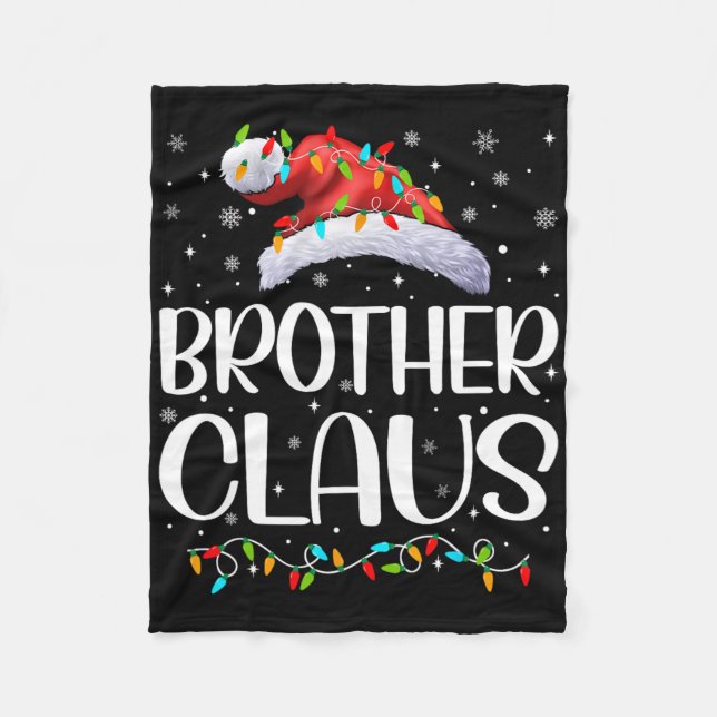 Couverture Polaire Frère Claus Jeu Lumières Pyjama de Noël Matchine (Devant)