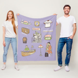 Couverture Polaire FRIENDS™   Icônes de dessin animé