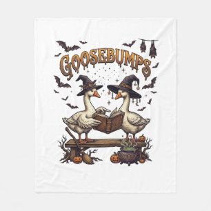 Couverture Polaire Frissons d'Halloween Oies Chapeaux de Sorcière Liv