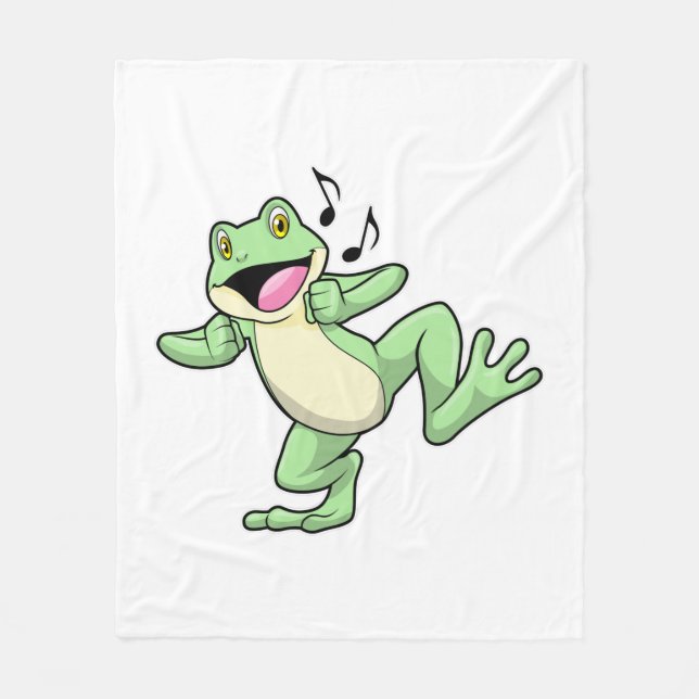 Couverture Polaire Frog Music Dance (Devant)