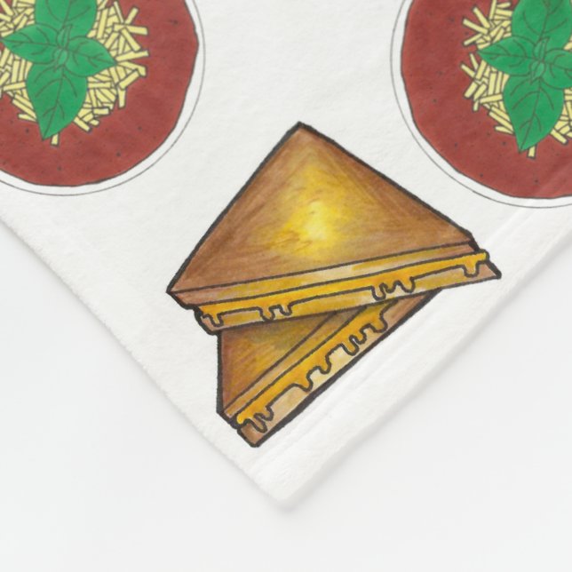 Couverture Polaire Fromage grillé Sandwich Soupe de tomate Foie (Coin)