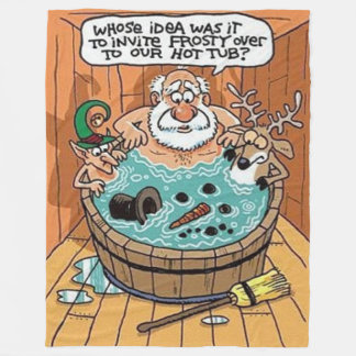 Couverture Polaire Frosté Dans Un Bain À Remous