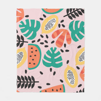 Couverture Polaire Fruit Design : Design Motif Vintage.