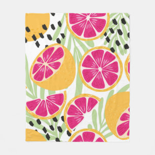 Couverture Polaire Fruit sans couture motif, pamplemousse à l tropica