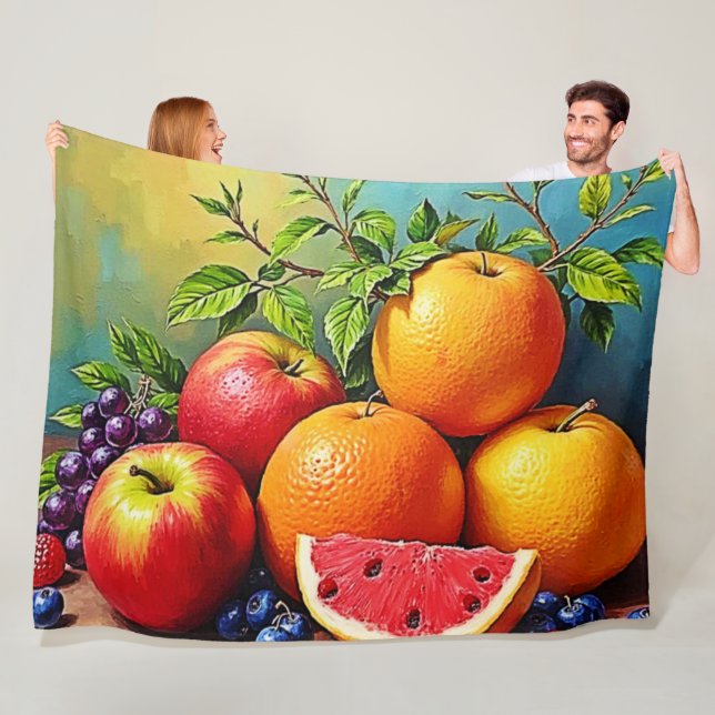 Couverture Polaire Fruits frais dans un parfait mélange de design (En situation)