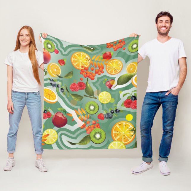 Couverture Polaire Fruits mixtes 7 (En situation)
