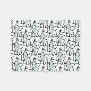 Couverture Polaire FU cat drôle de geste de la main