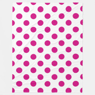 Couverture Polaire Fuchsia polka