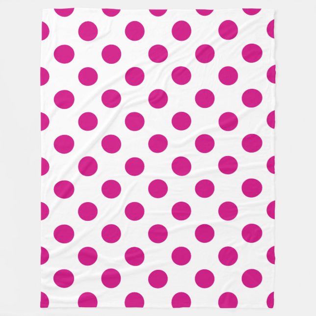 Couverture Polaire Fuchsia polka (Devant)