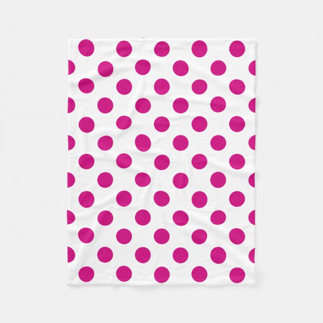 Couverture Polaire Fuchsia polka (Devant)