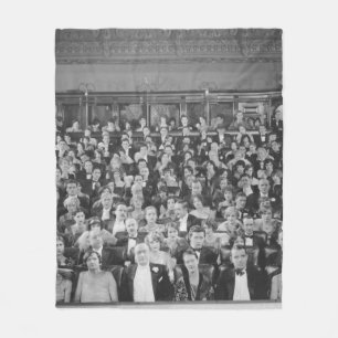 Couverture Polaire FULL HOUSEaudience, vintage, théâtre, foule, gens