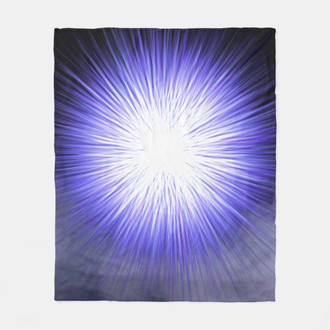 Couverture Polaire fumée de toison noir avec un éclat de violet (Devant)