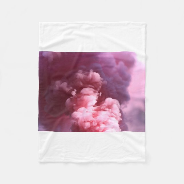 Couverture Polaire Fumée rose (Devant)