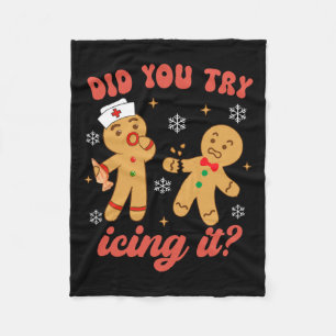 Couverture Polaire Fun Christmas Nurse Gingerbread Homme Avez-Vous Es